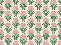 Soft pink and racing green