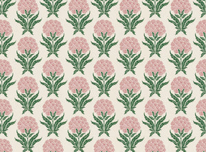 Soft pink and racing green