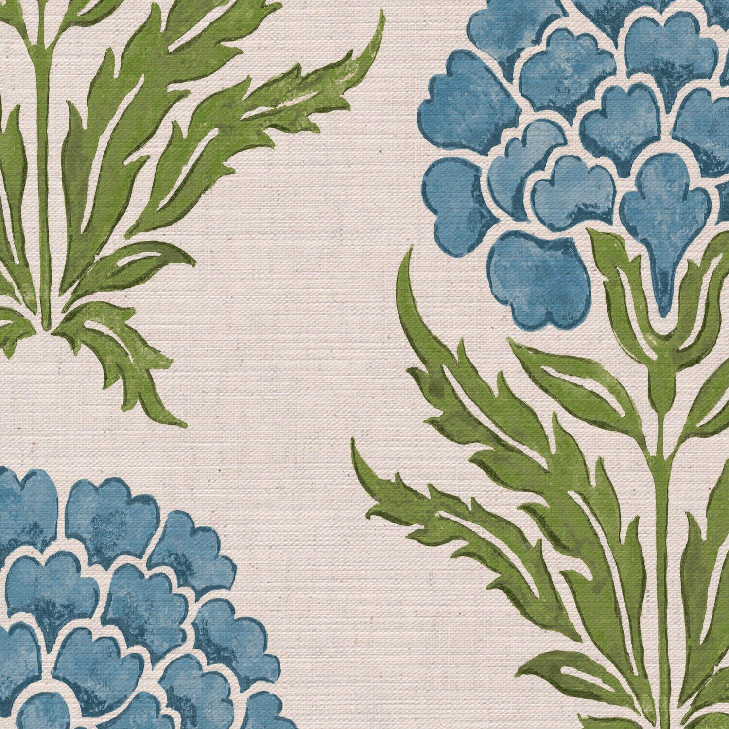 CW: Bright blue and green | BASE: Mercia Linen | HERO