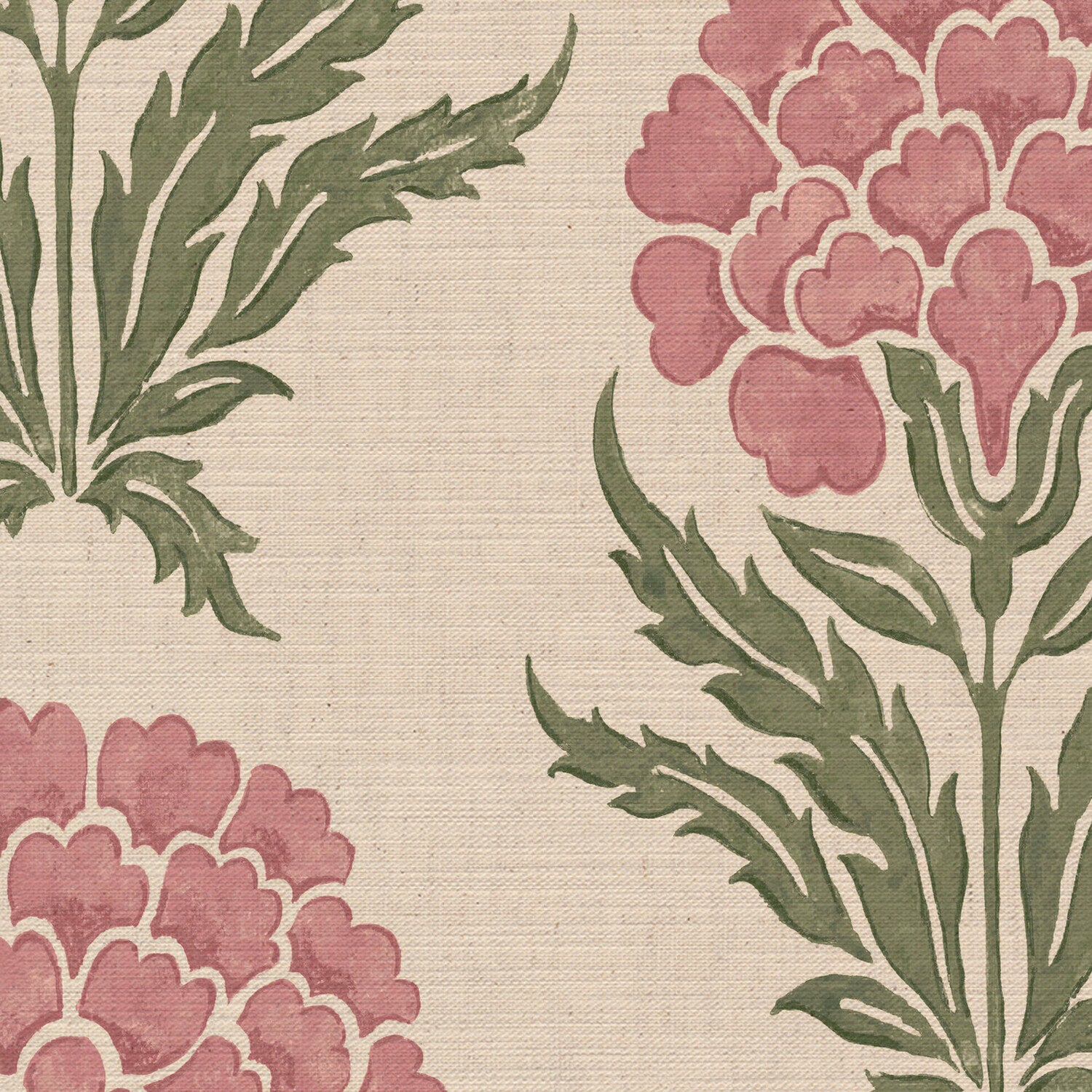 CW: Soft pink and green | BASE: Mercia Linen | HERO