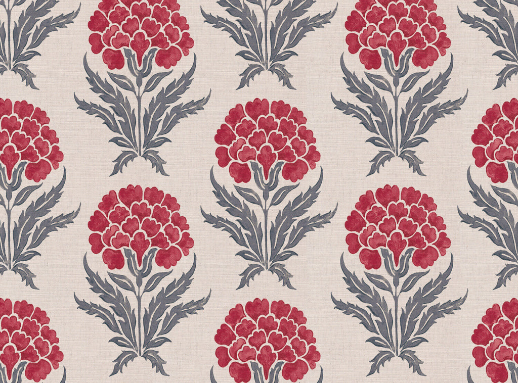 CW: Warm red and grey blue light ground | BASE: Mercia Linen