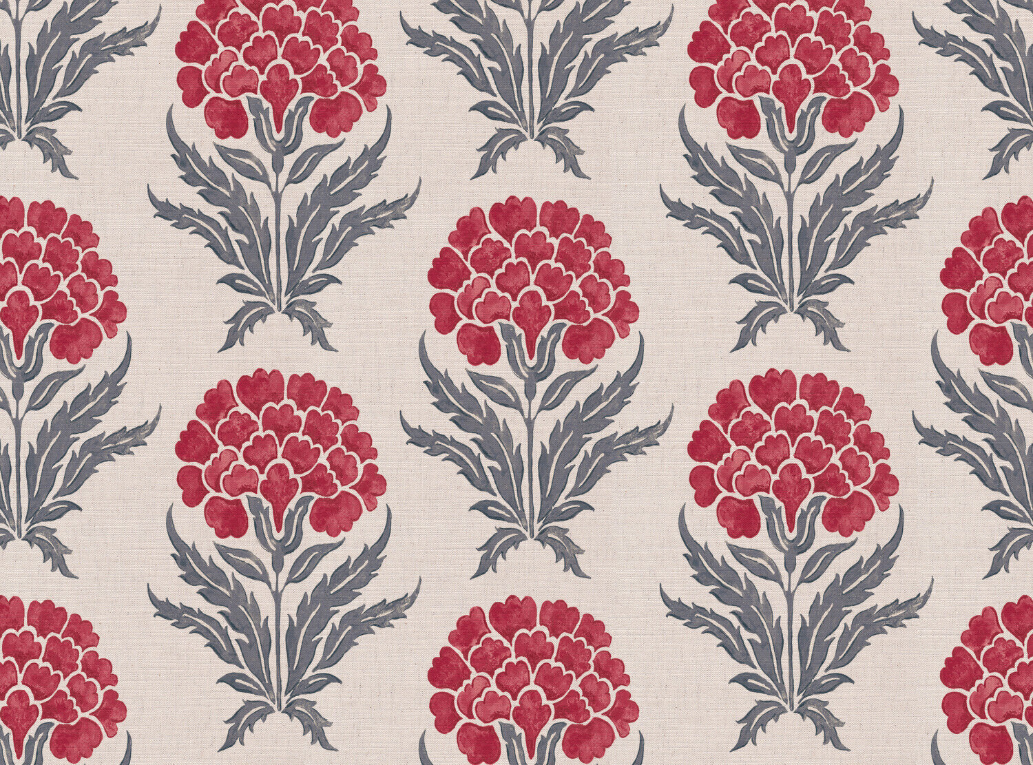 CW: Warm red and grey blue light ground | BASE: Mercia Linen