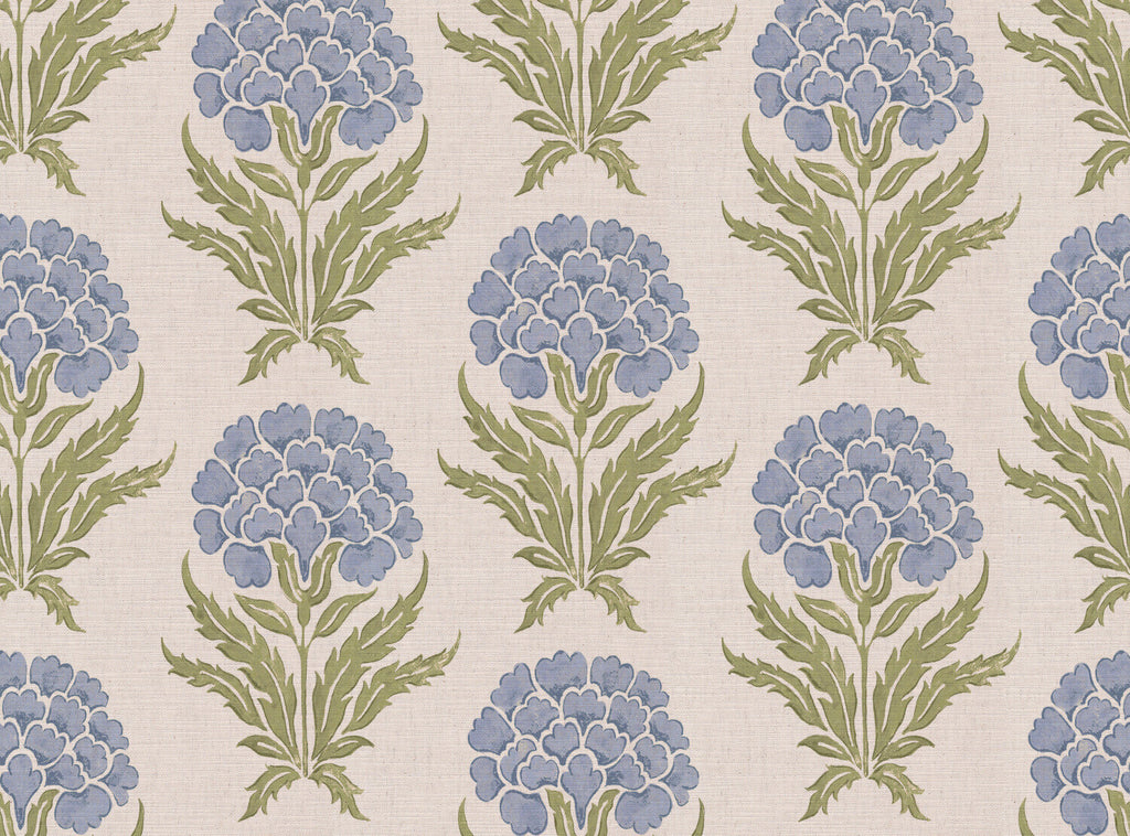 CW: Soft cornflower blue and green | BASE: Mercia Linen