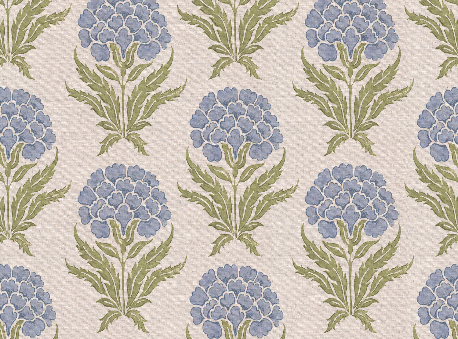 CW: Soft cornflower blue and green | BASE: Mercia Linen