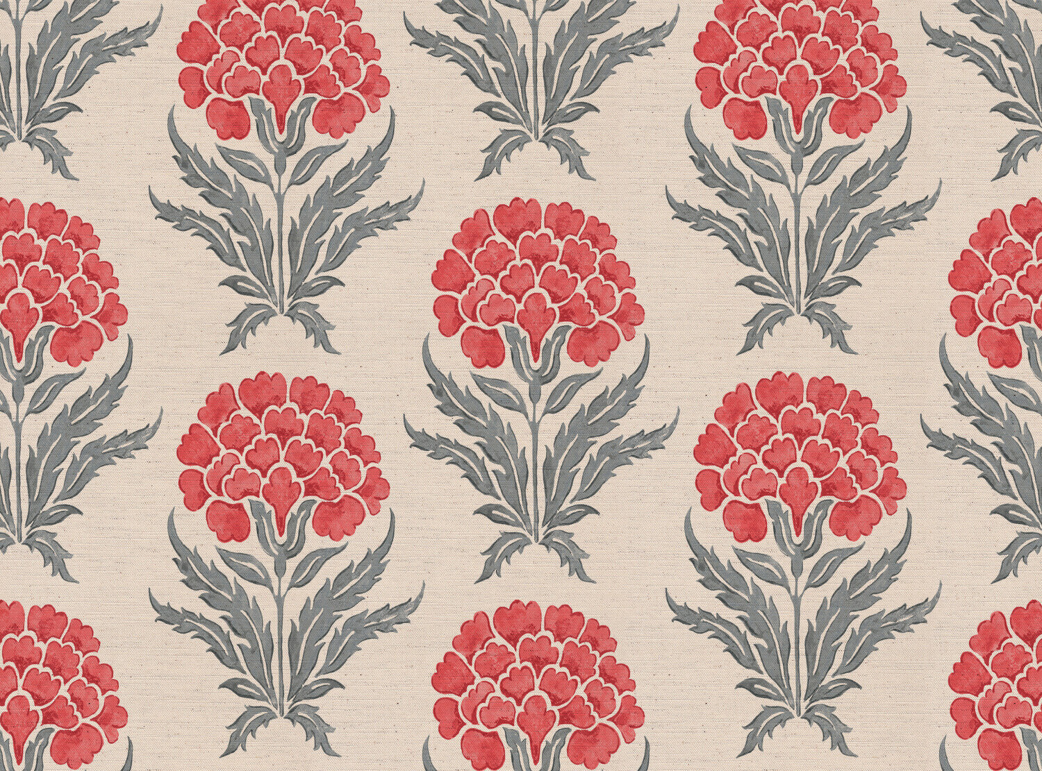 CW: Coral and grey blue | BASE: Natural Luxury Linen