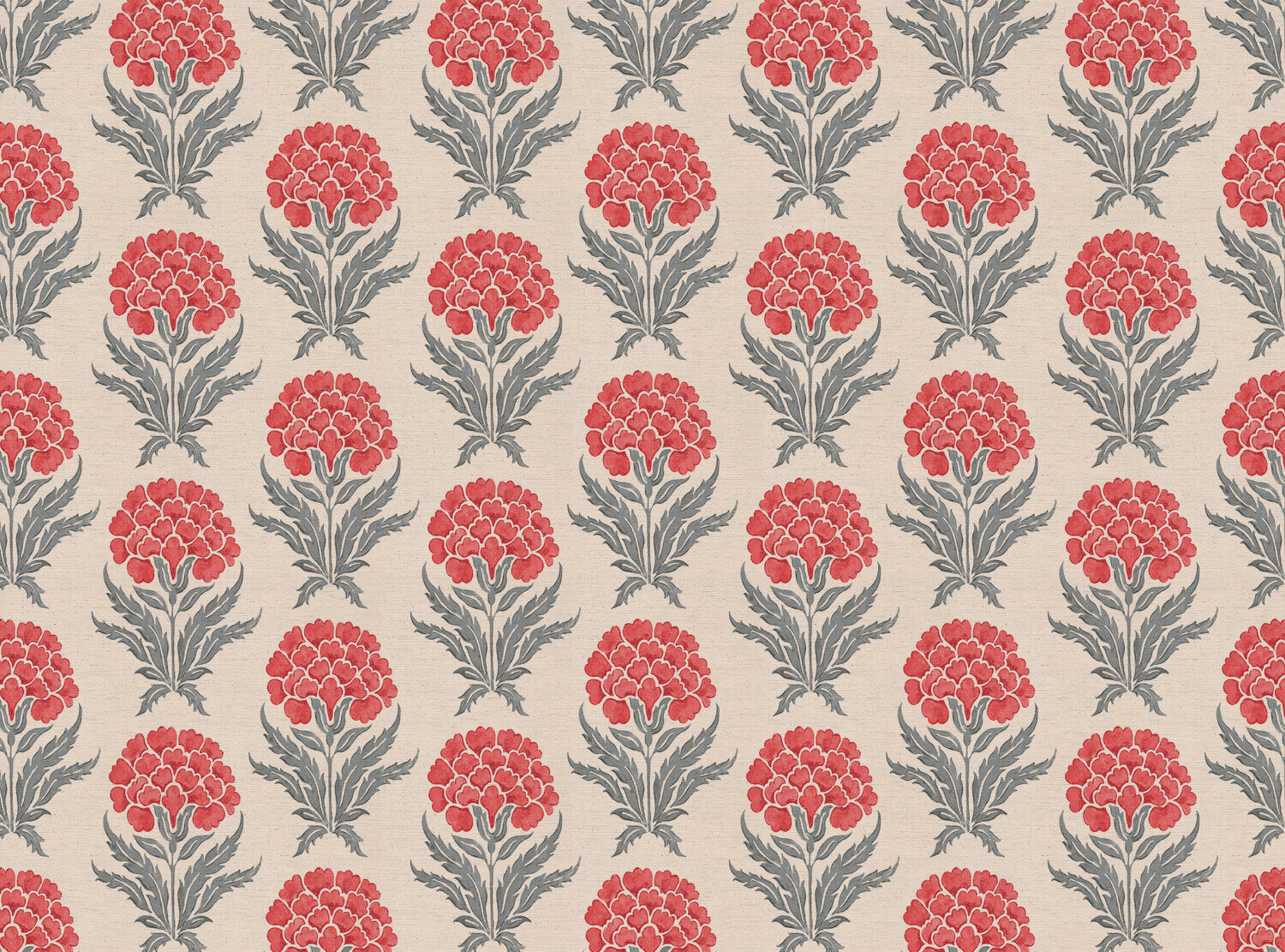 CW: Coral and grey blue | BASE: Natural Luxury Linen