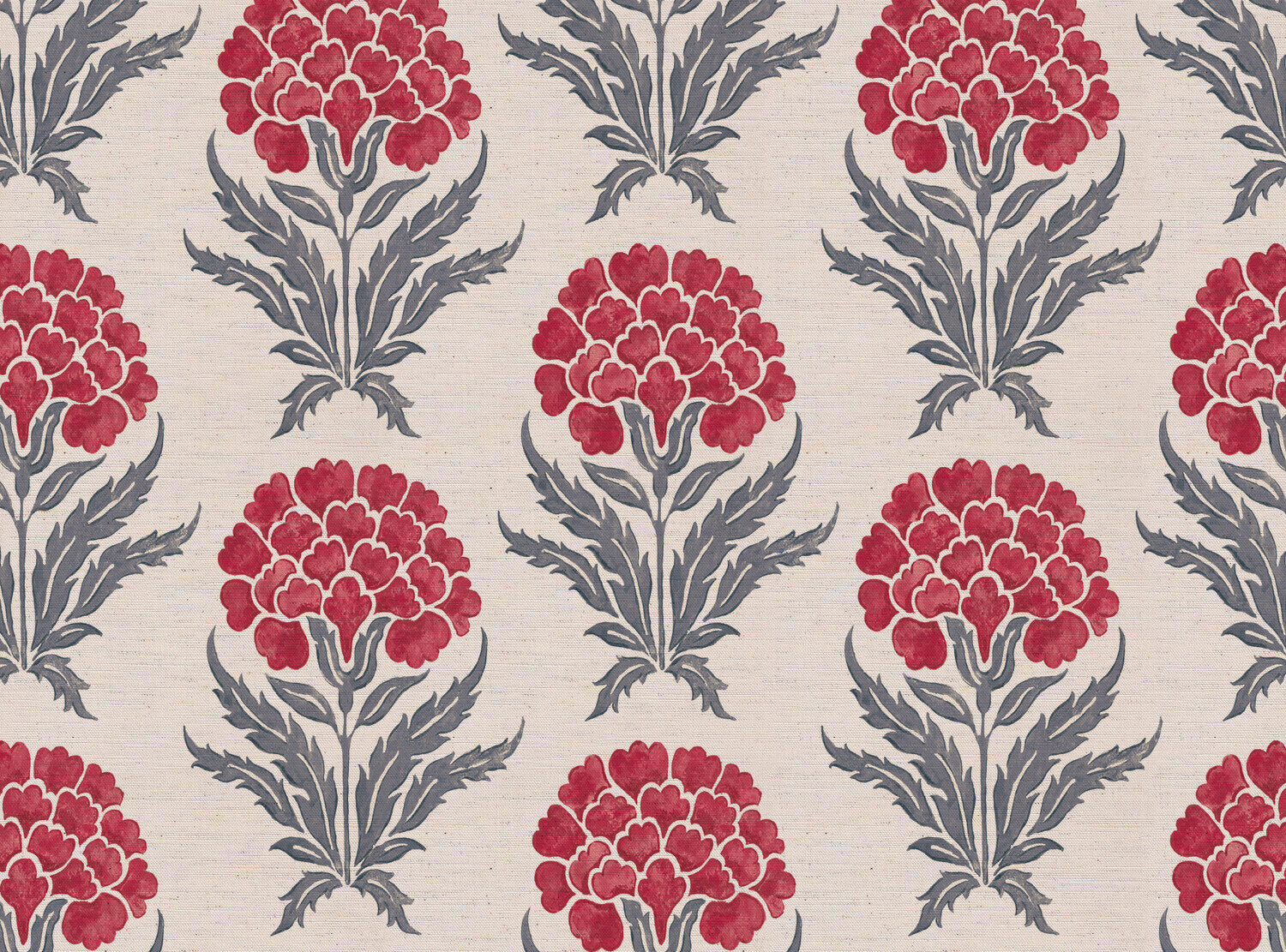 CW: Warm red and grey blue light ground | BASE: Natural Luxury Linen