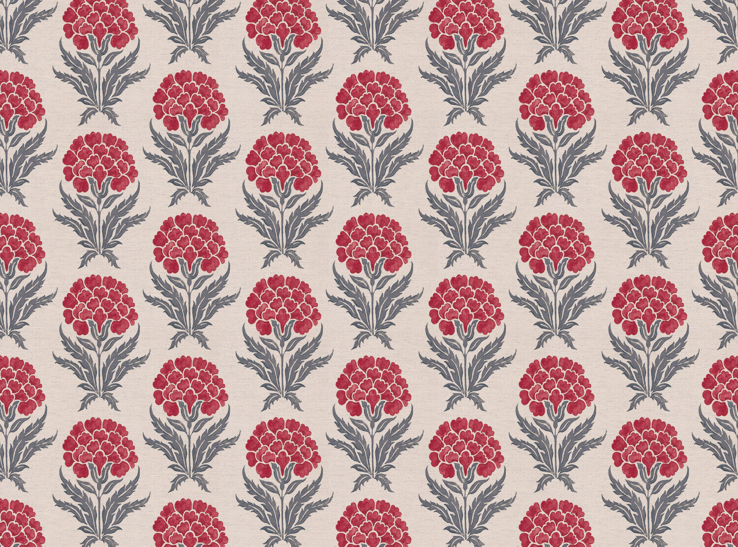 CW: Warm red and grey blue light ground | BASE: Natural Luxury Linen