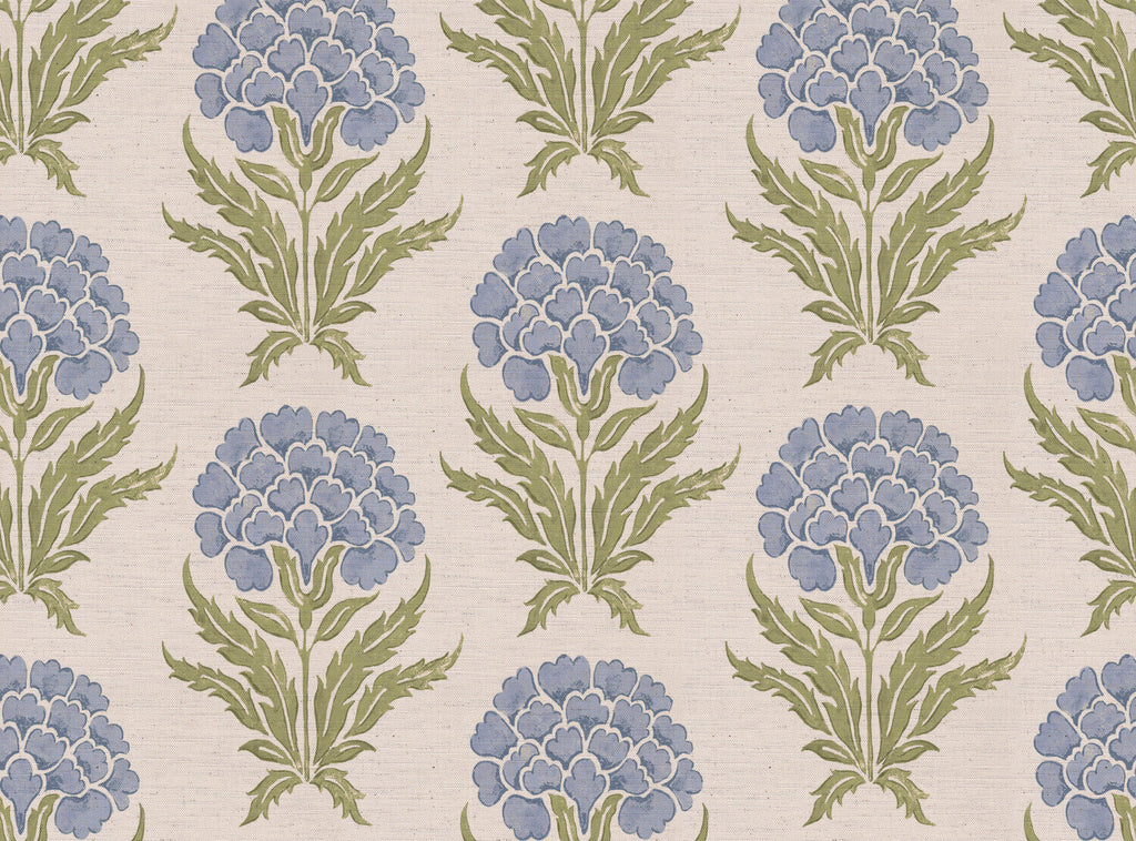 CW: Soft cornflower blue and green | BASE: Natural Luxury Linen