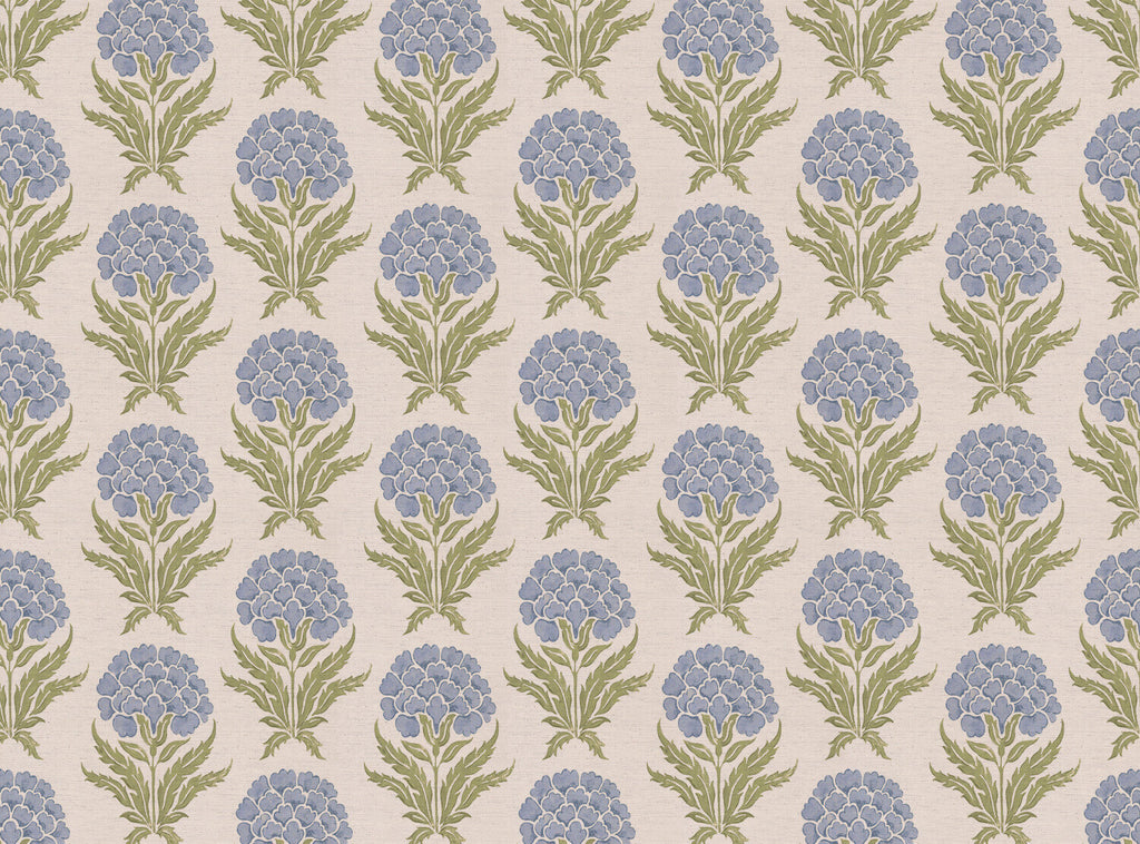 CW: Soft cornflower blue and green | BASE: Natural Luxury Linen