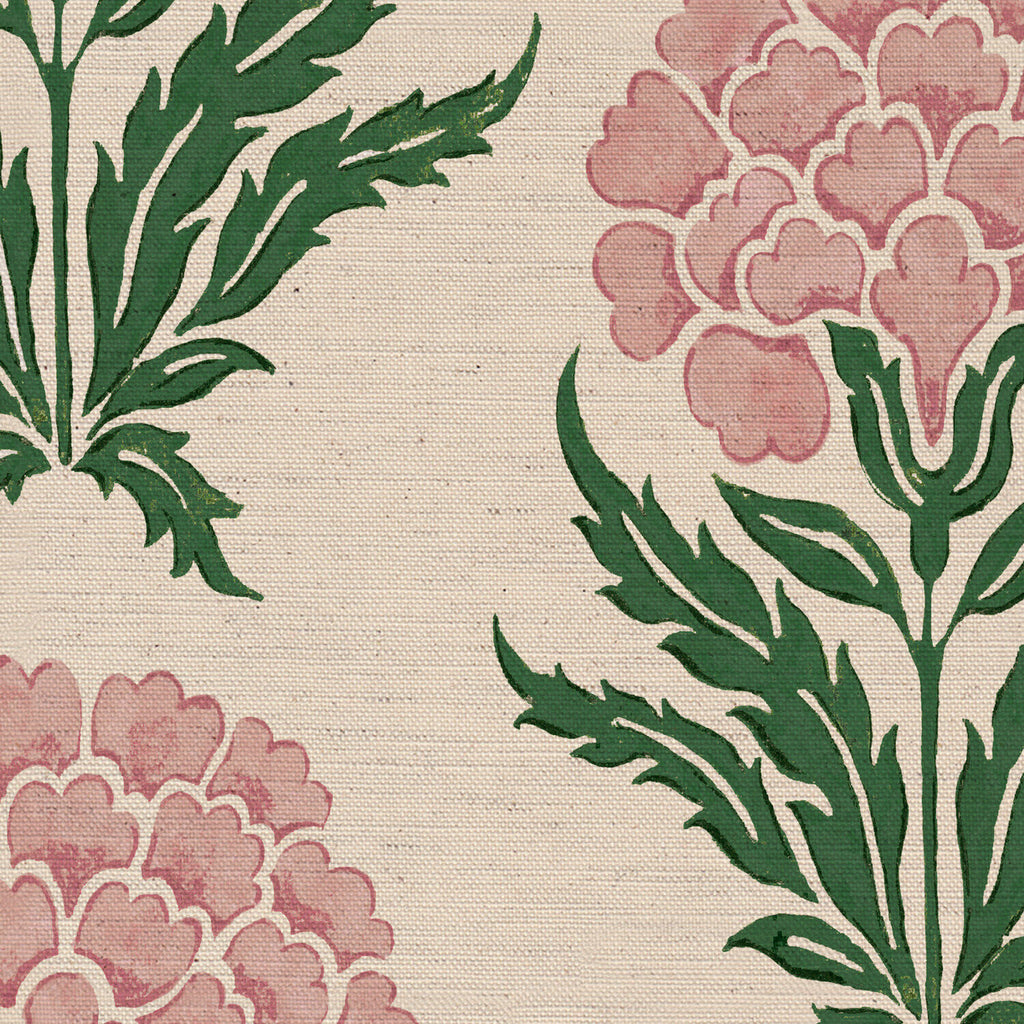 CW: Soft pink and racing green | BASE: Natural Luxury Linen | HERO