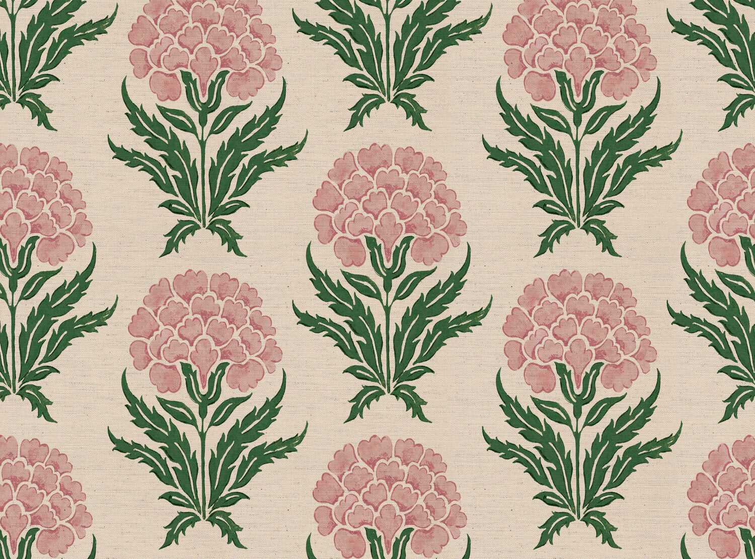 CW: Soft pink and racing green | BASE: Natural Luxury Linen