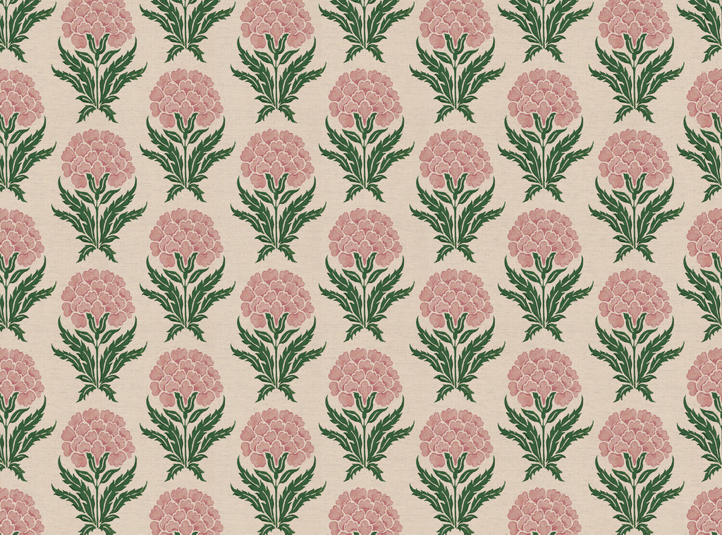 CW: Soft pink and racing green | BASE: Natural Luxury Linen