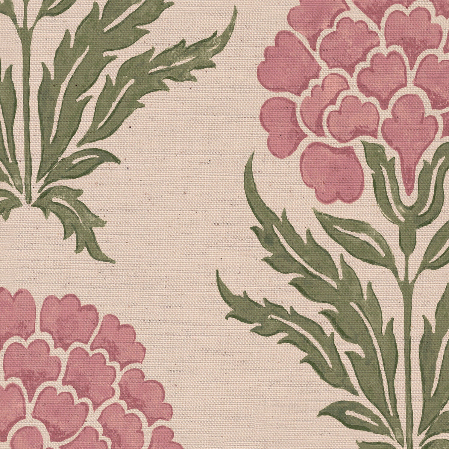 CW: Wild orchid pink and green | BASE: Natural Luxury Linen | HERO
