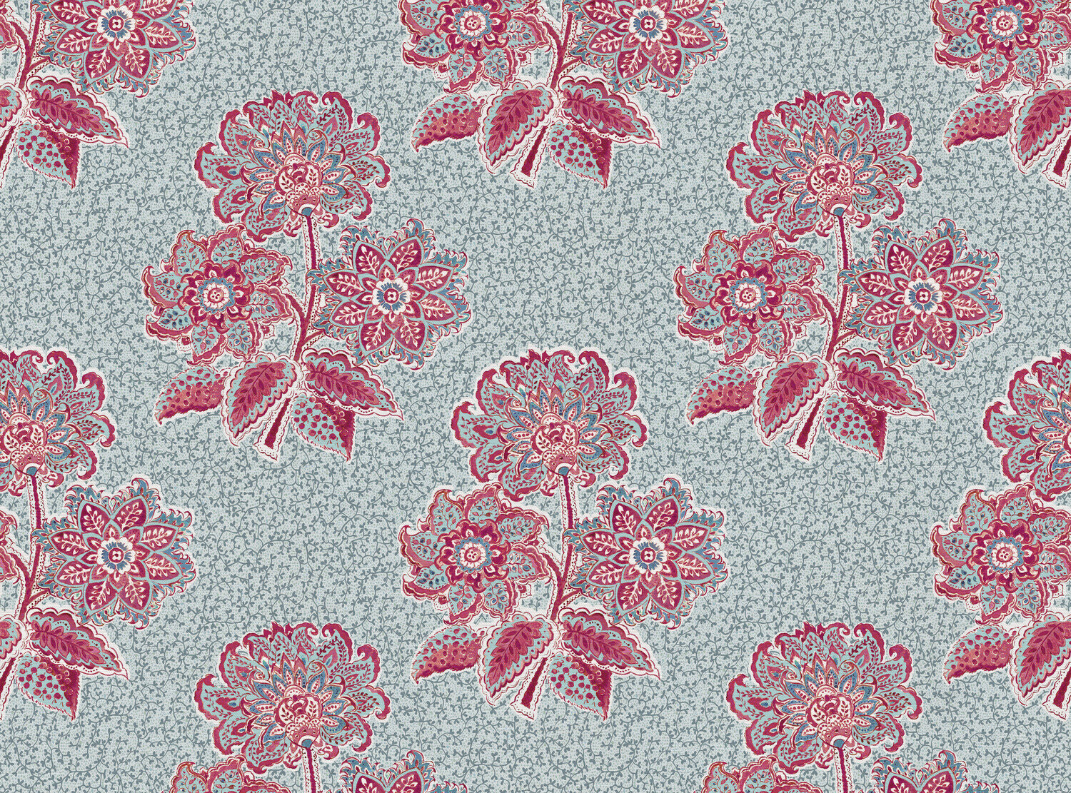 CW: Pinky red and blue with blue intricate background | BASE: Luxury Linen