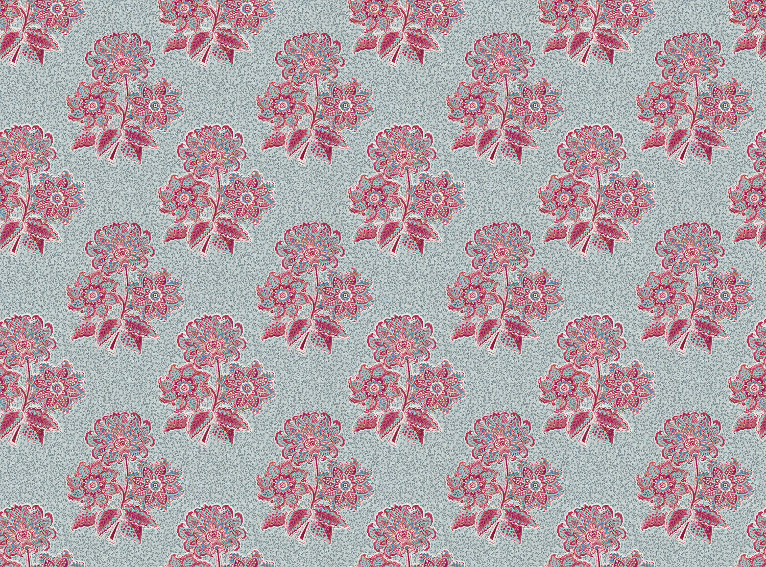 CW: Pinky red and blue with blue intricate background | BASE: Luxury Linen
