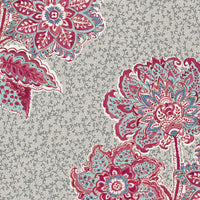 Pinky red and blue with grey blue intricate background