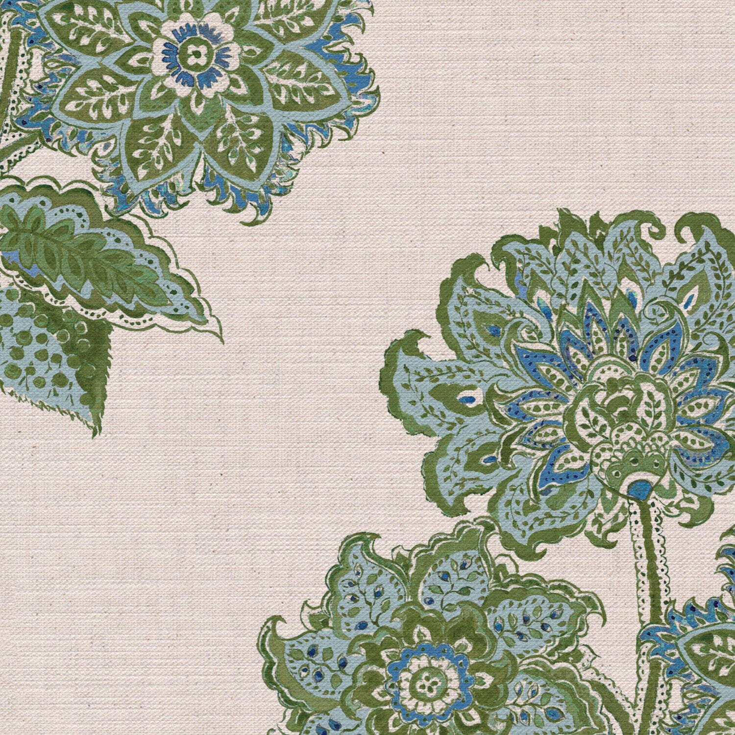 CW: Blue and moss green | BASE: Mercia Linen | HERO