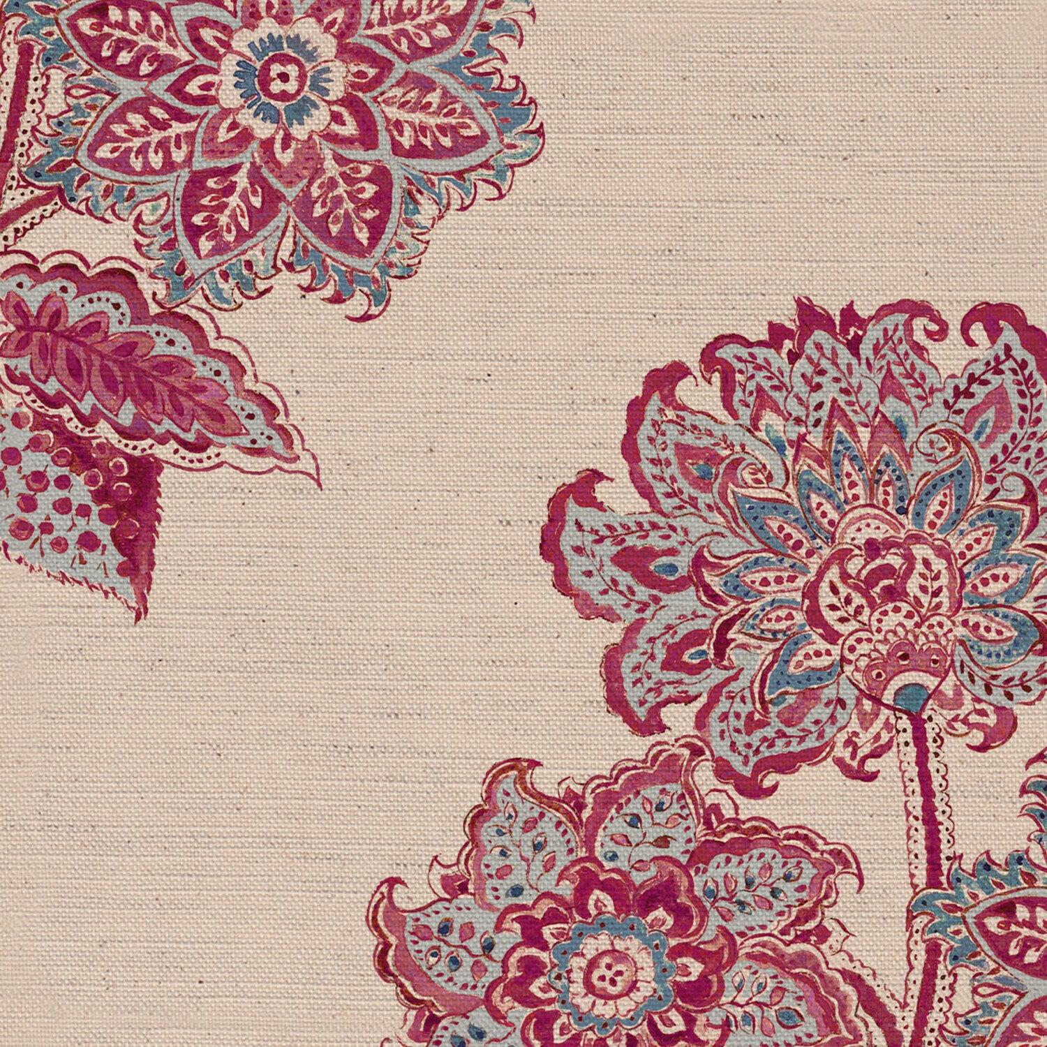 CW: Deep pink and blue | BASE: Natural Luxury Linen | HERO