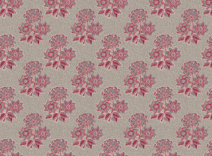 Pinky red and blue with grey blue intricate background