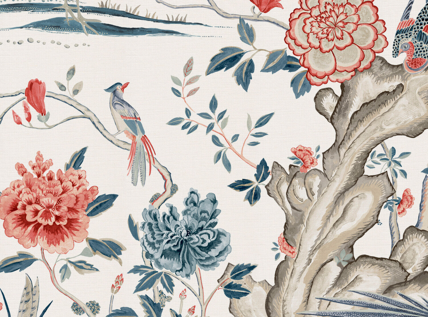 CW: Coral and grey blue | BASE: Luxury Linen