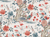 Coral and grey blue
