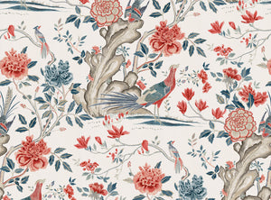 Coral and grey blue