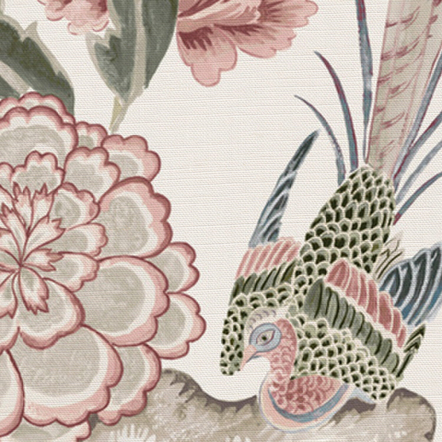 CW: Soft putty pink and grey green | BASE: Luxury Linen | HERO