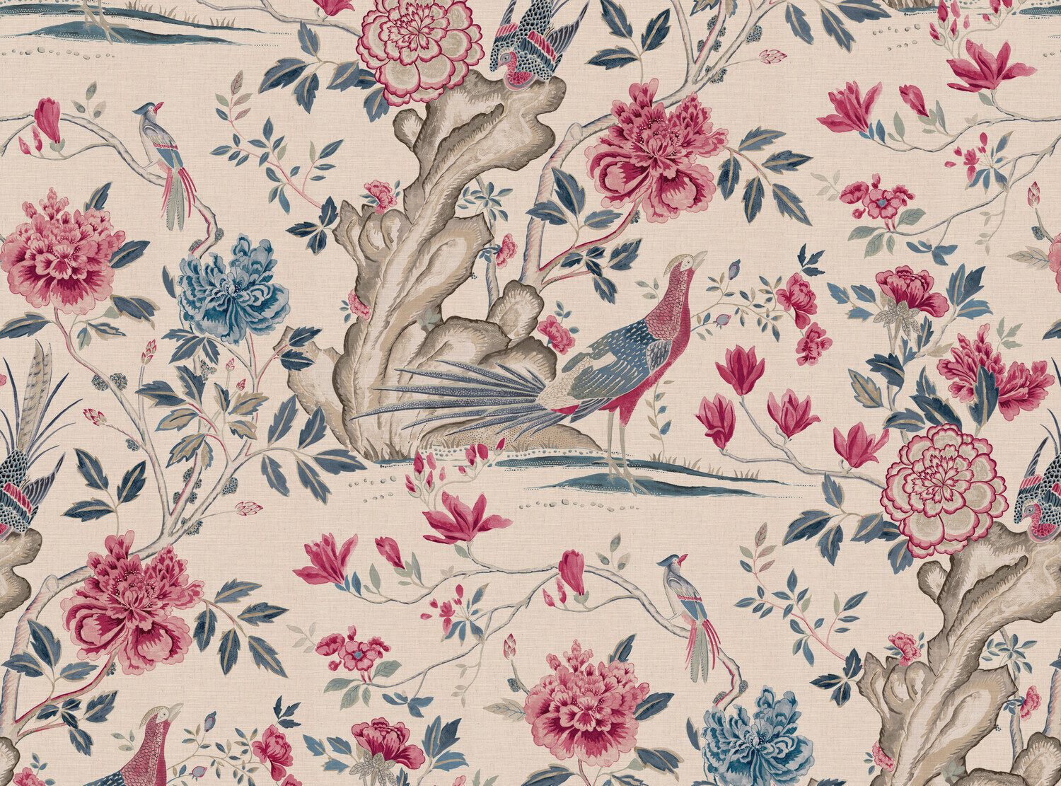 CW: Pinky red and blue light ground | BASE: Mercia Linen