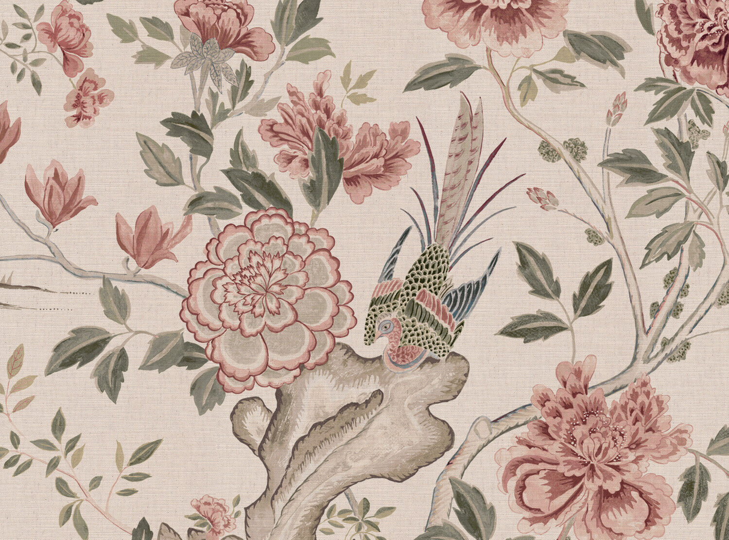 CW: Soft putty pink and grey green | BASE: Mercia Linen