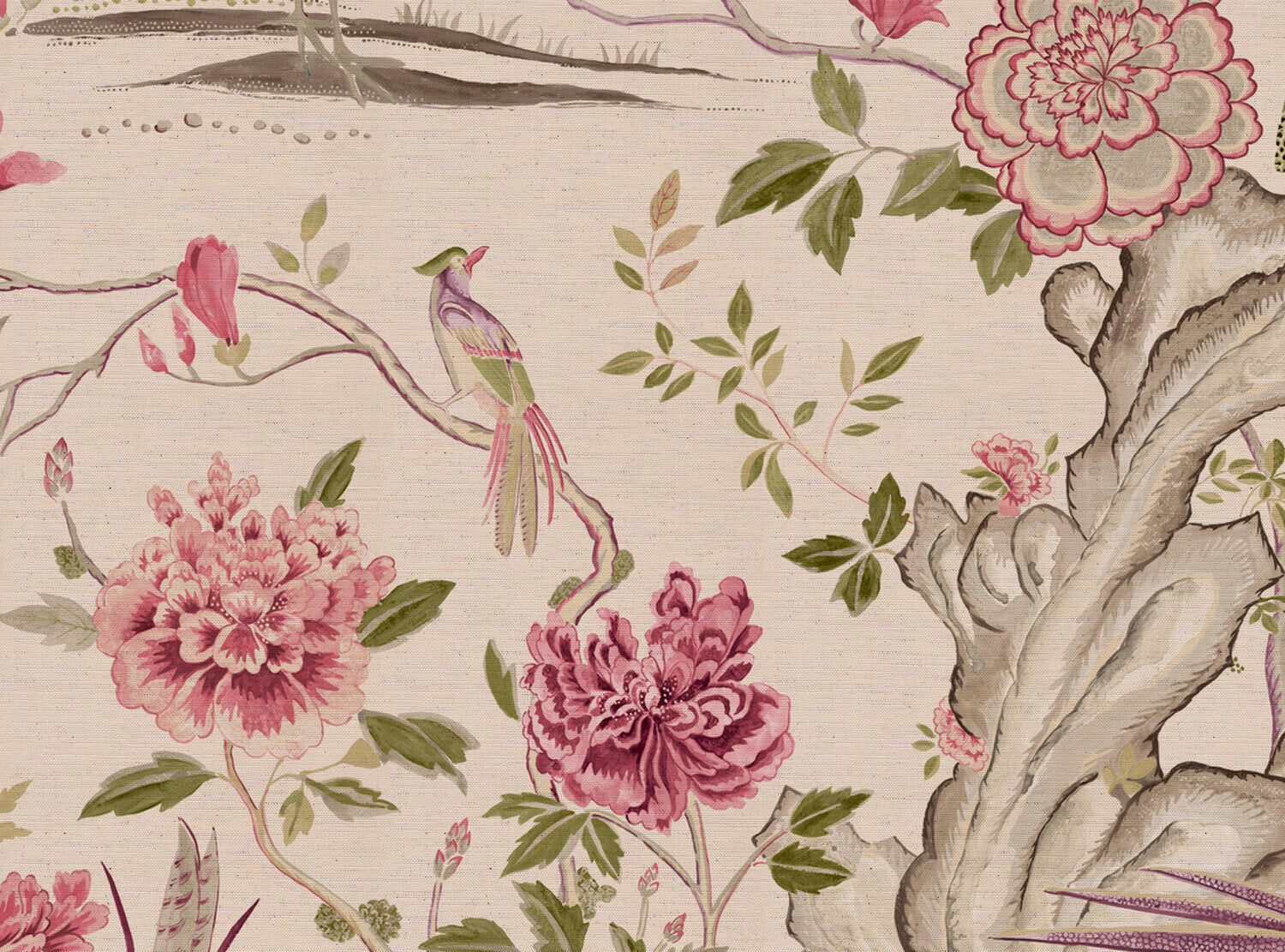 CW: Rouge pink and green | BASE: Natural Luxury Linen