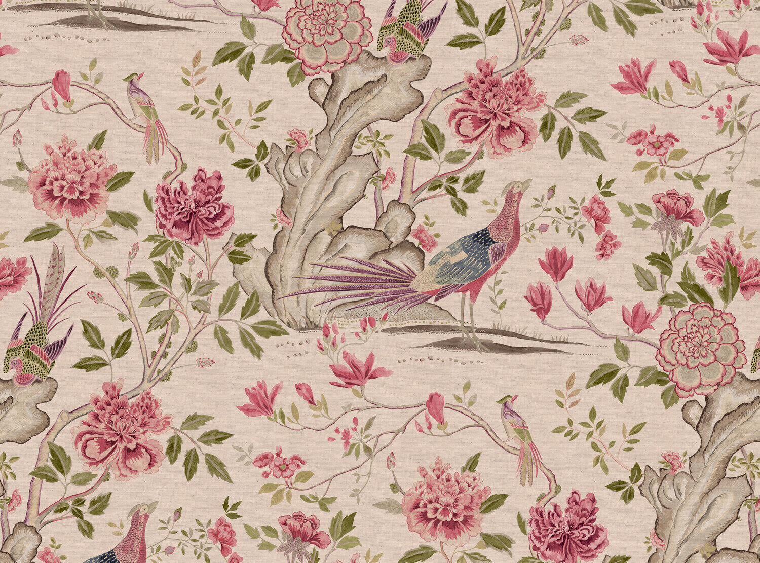 CW: Rouge pink and green | BASE: Natural Luxury Linen