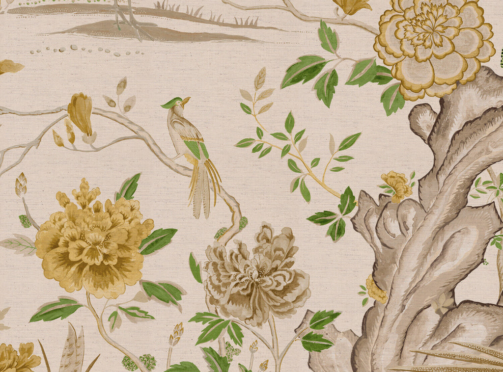 CW: Yellow and green light ground | BASE: Natural Luxury Linen
