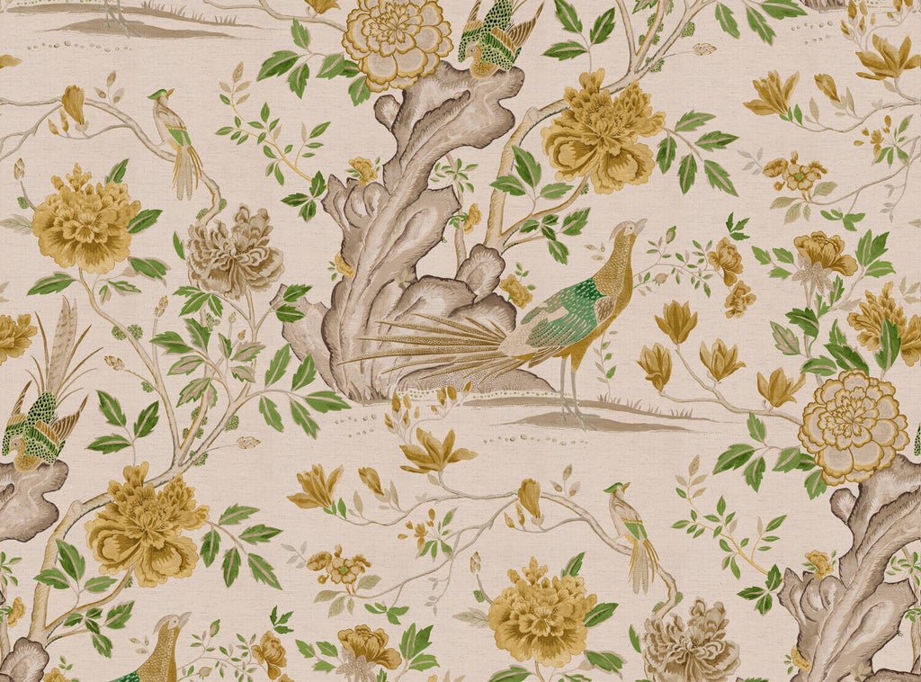 CW: Yellow and green light ground | BASE: Natural Luxury Linen