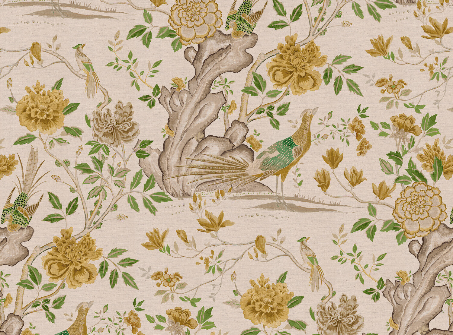 CW: Yellow and green light ground | BASE: Natural Luxury Linen