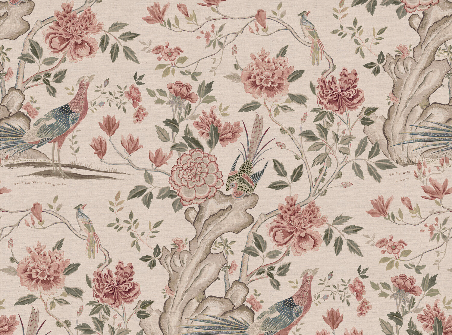 CW: Soft putty pink and grey green | BASE: Natural Luxury Linen