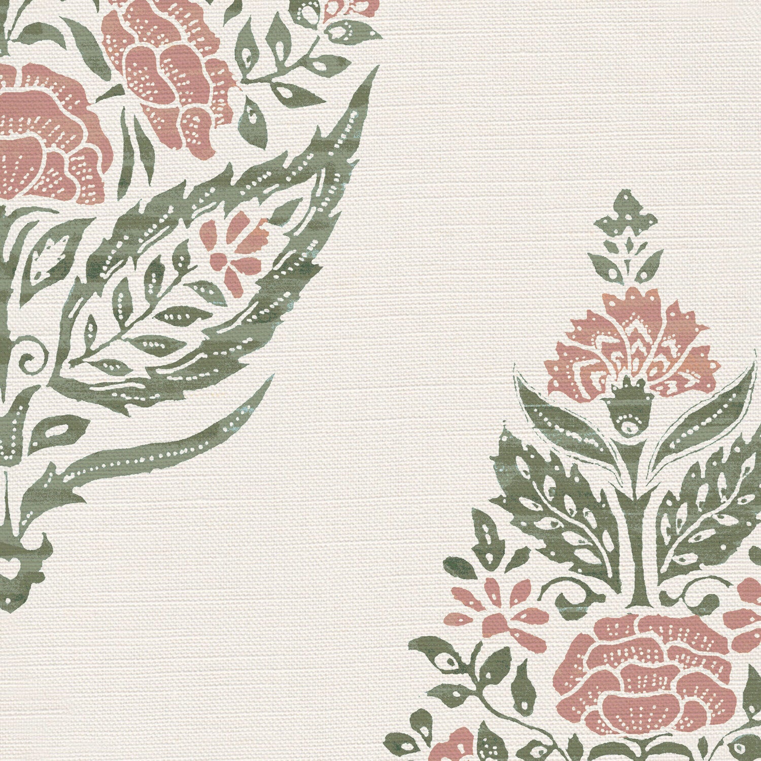 CW: Soft putty pink and grey green | BASE: Luxury Linen | HERO