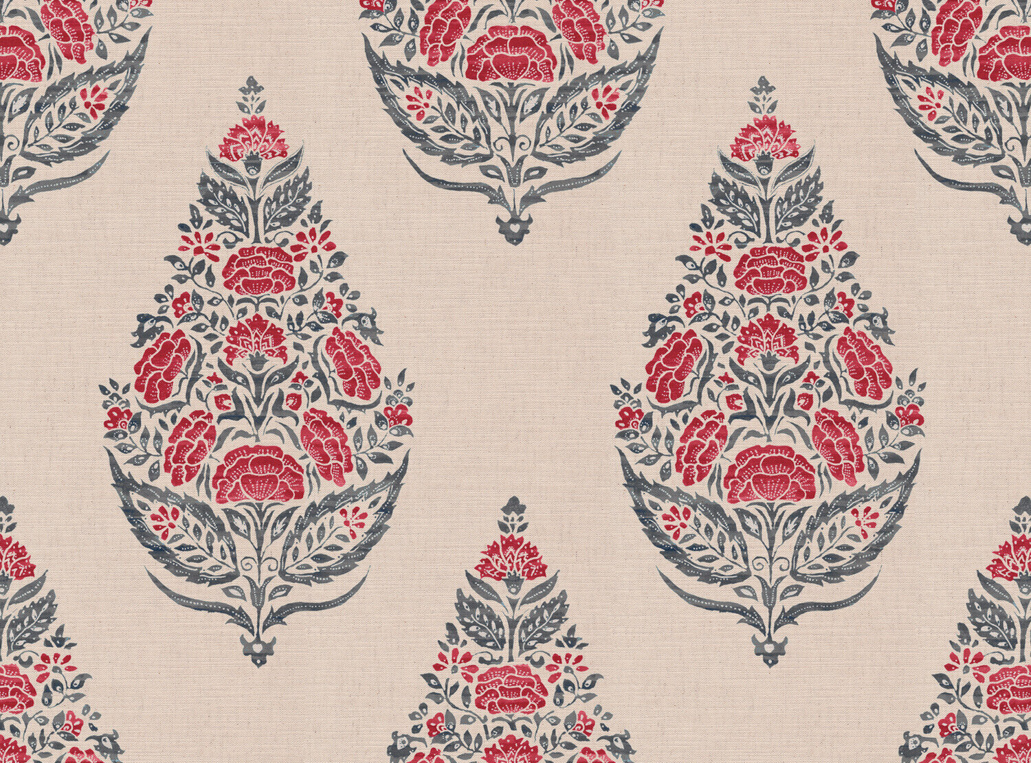 CW: Warm red and grey blue | BASE: Mercia Linen