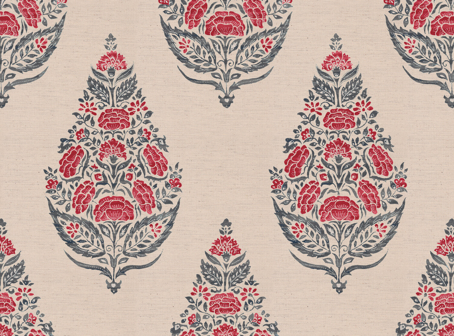CW: Warm red and grey blue | BASE: Natural Luxury Linen