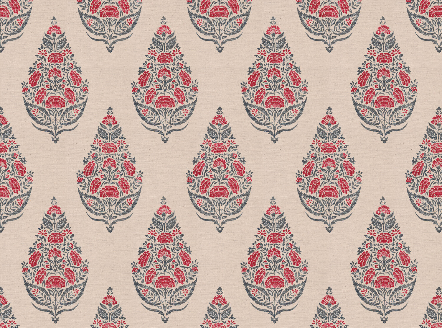 CW: Warm red and grey blue | BASE: Natural Luxury Linen