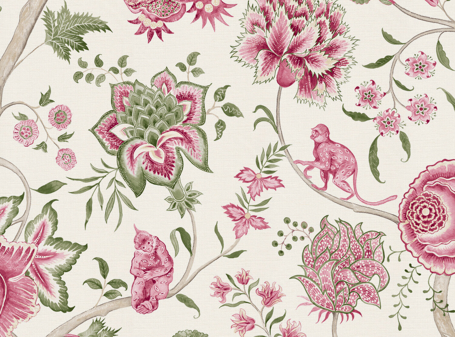 CW: Carmine pink and green | BASE: Luxury Linen