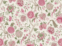 Carmine pink and green