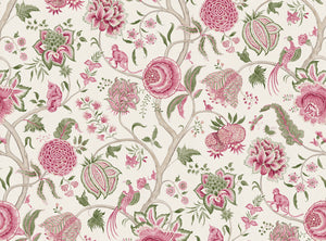 Carmine pink and green