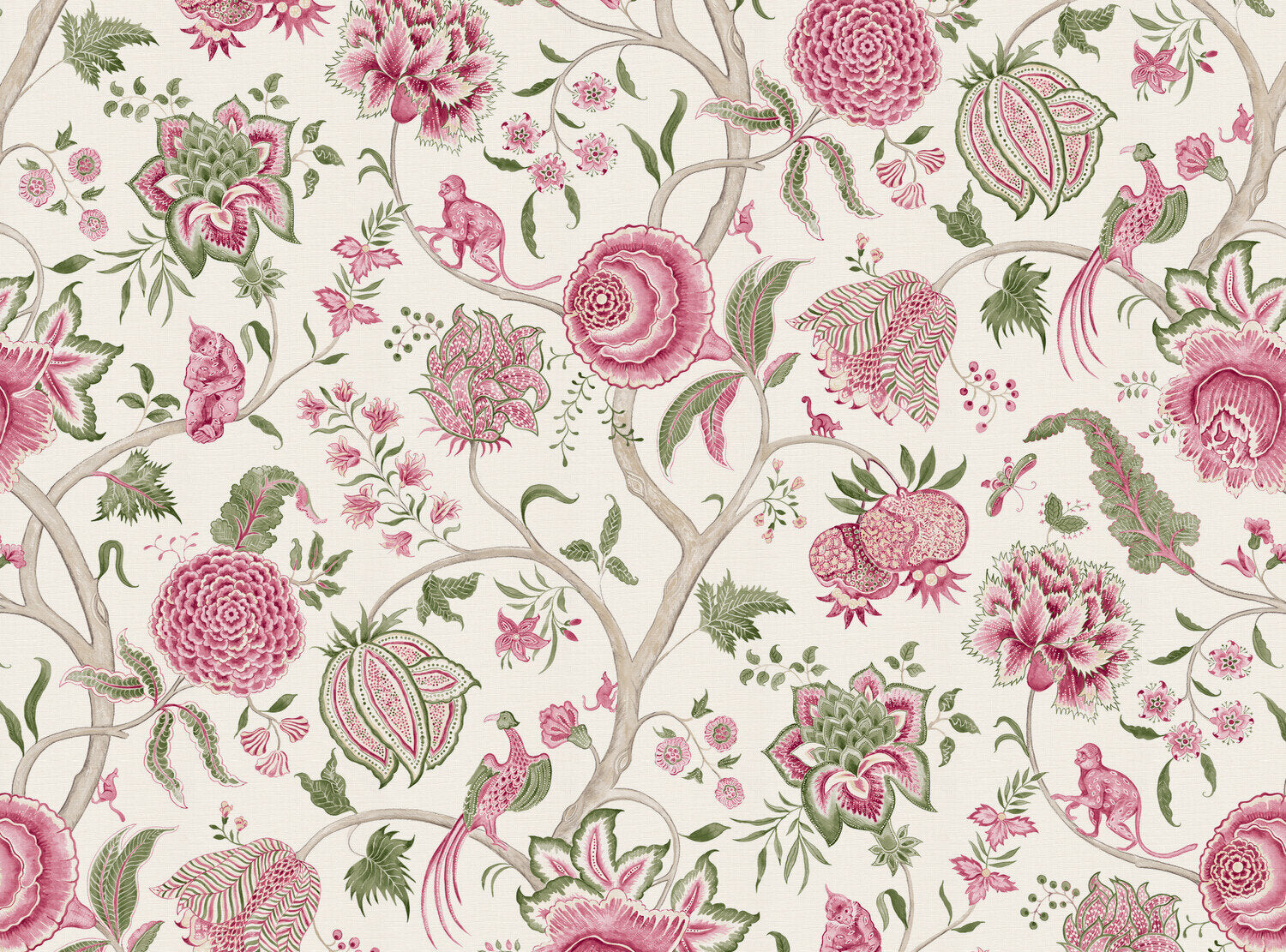 CW: Carmine pink and green | BASE: Luxury Linen
