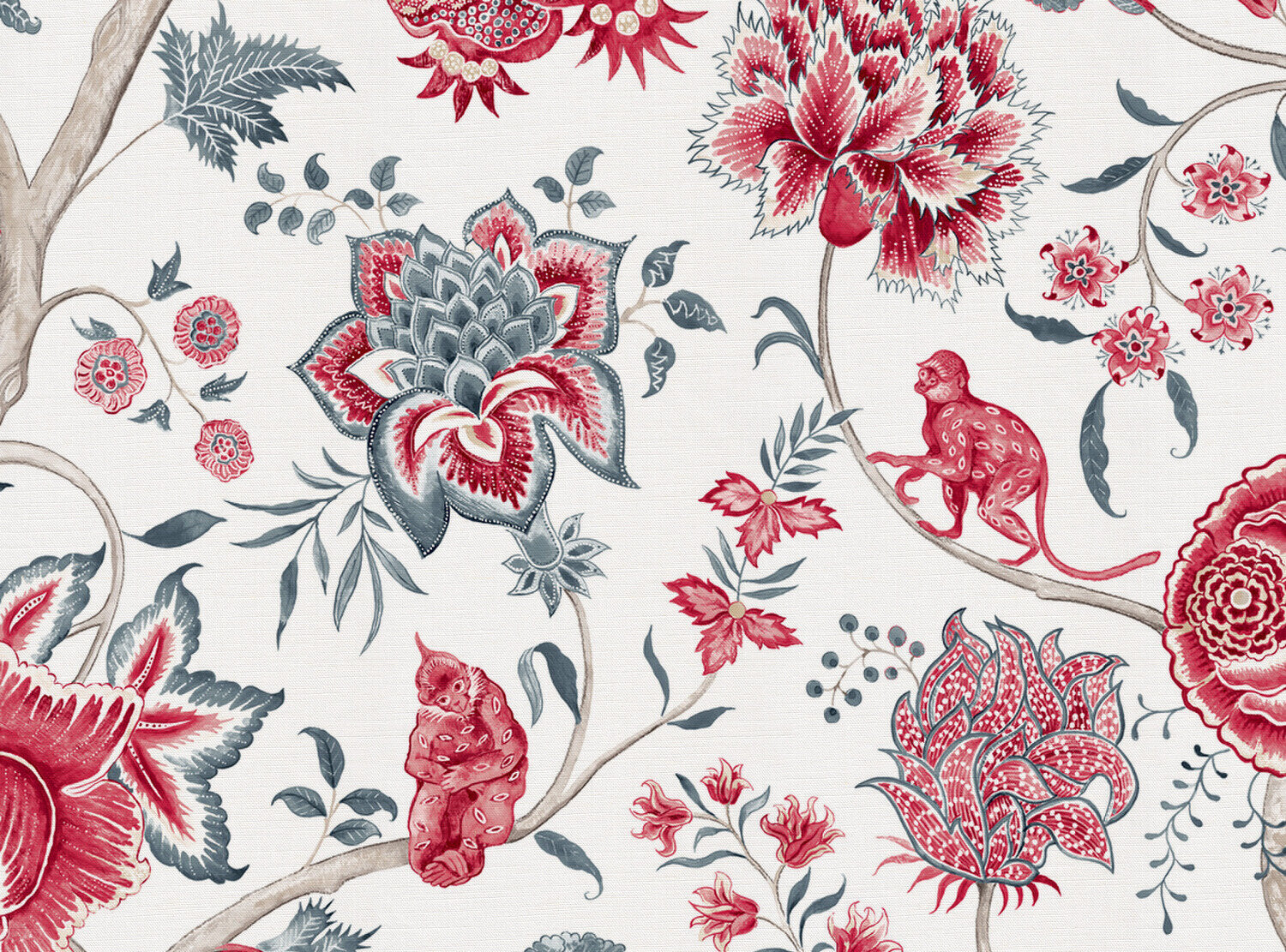 CW: Deep warm red and grey blue | BASE: Luxury Linen