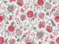 Deep warm red and grey blue