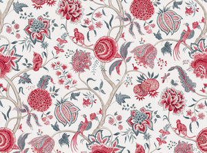 Deep warm red and grey blue