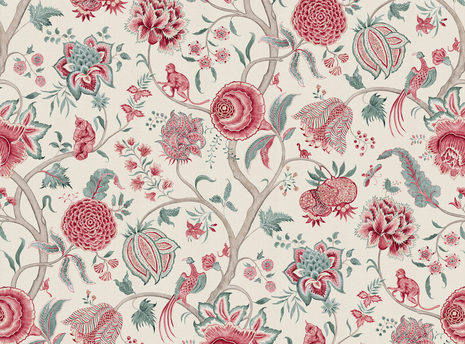 CW: Warm red and duck egg | BASE: Luxury Linen
