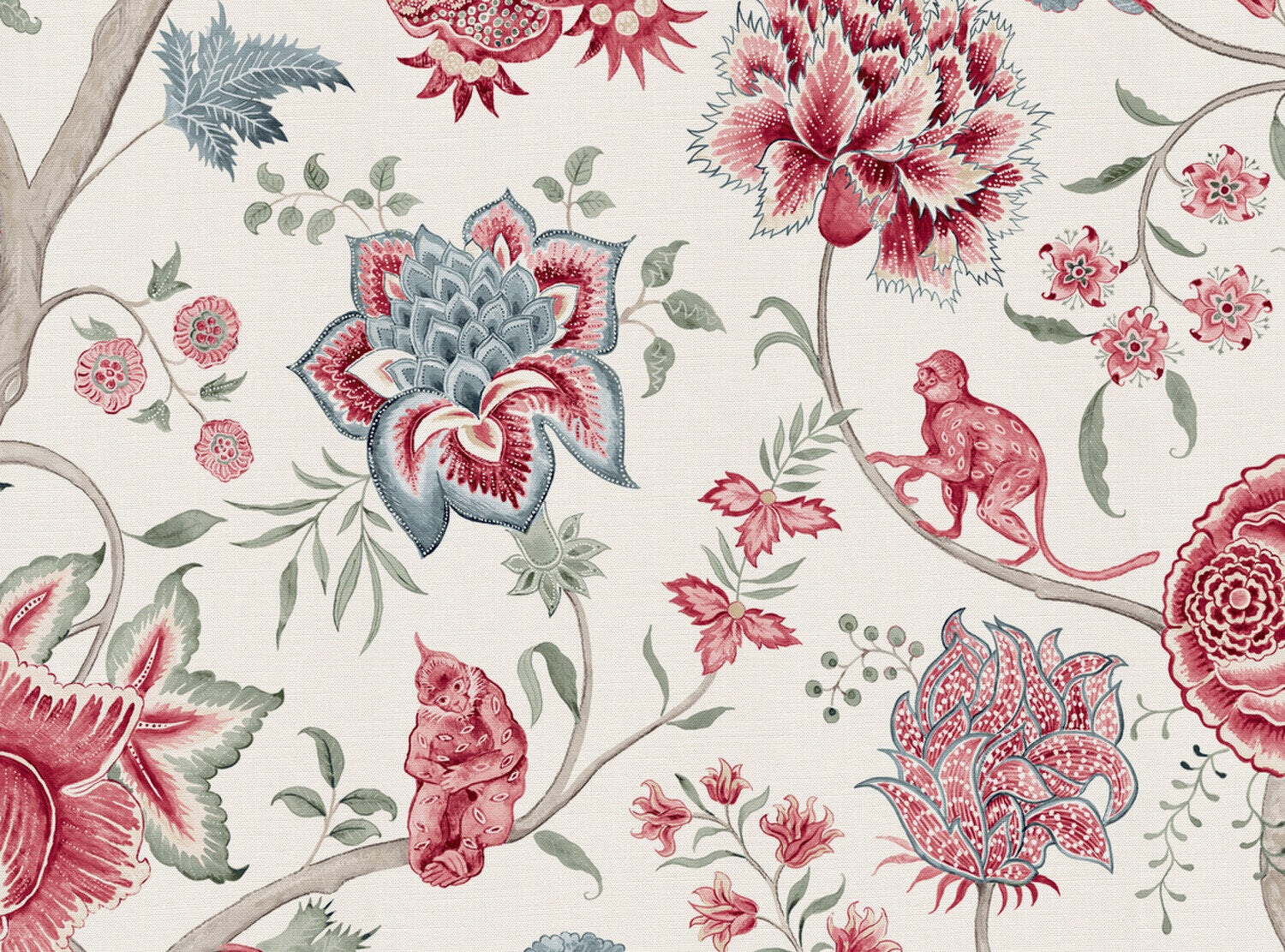 CW: Warm red and grey green and grey blue | BASE: Luxury Linen