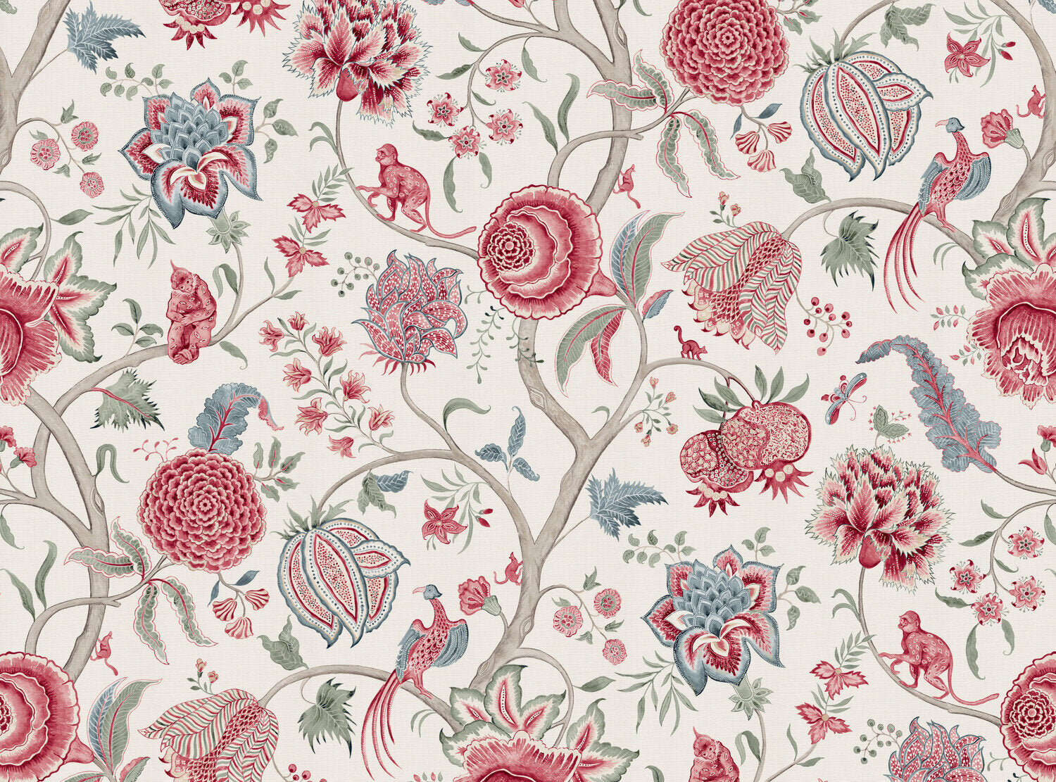 CW: Warm red and grey green and grey blue | BASE: Luxury Linen